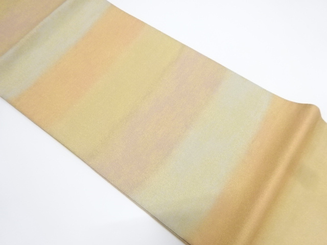 砂子綴れ　霞模様織り出し全通袋帯